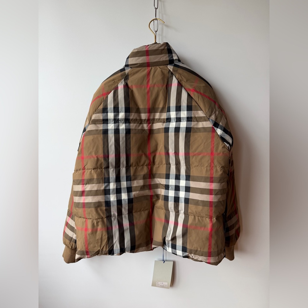 Burberry Beige Check Quilted Puffer Jacket - Picture 8 of 11